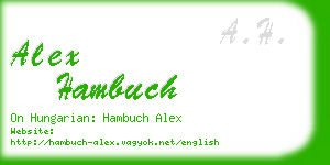 alex hambuch business card